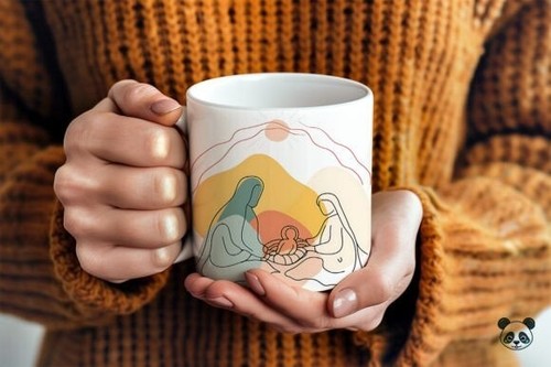 Tazza caffè presepe - tazza,