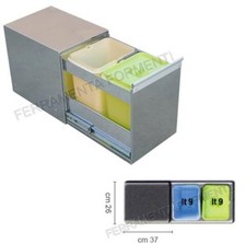  Pattumiera estrabile acciaio