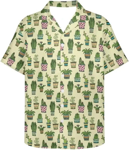 Camicia hawaiana design - , cactus