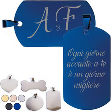 Targhetta Personalizzata - Incisione Laser - Ciondolo Personalizzato - Portachia