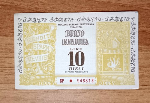 Lire buono rendita - lire,