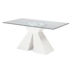 Tavolo con piano in vetro