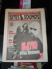 NIGHT SITE & SOUNDS rivista musicale Slayer/Redbone Cover 2/15/95 Vol. 5 Numero 2