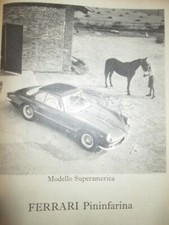 FERRARI Superamerica Pininfarina  Pubblicita' ADV Werbung ORIGINALE 1962