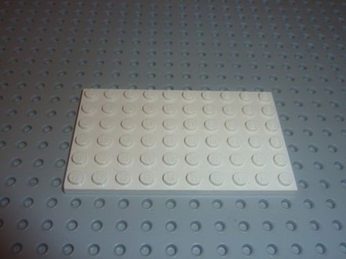 Lego plaque white 6x10 - lego,