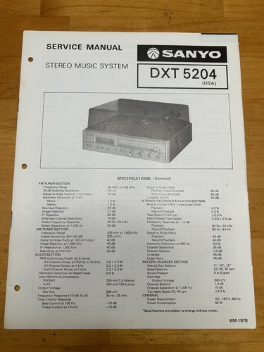 Sanyo dxt 5204 giradischi - dxt-5204,
