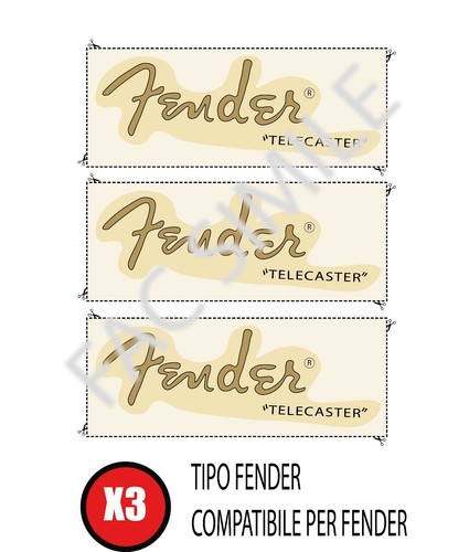 Decal tipo fender telecaster - 3,