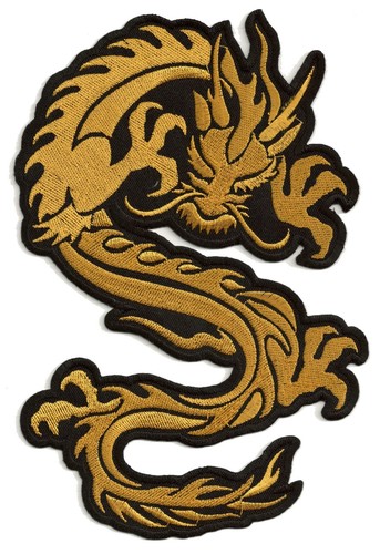Ecusson dragon doré dorsal