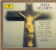 VERDI REQUIEM CD RICCIARELLI VERRETT DOMINGO ABBADO 2 Dischi Ottimo E00863