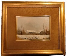 Dipinto paesaggio invernale - dipinto, invernale"