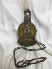 VECCHIA CARRUCOLA NAVALE ORIGINALE  IN FERRO LAVORATO