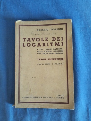 Tavole dei logaritmi rosario - tavole,