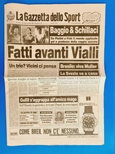 GAZZETTA DELLO SPORT 21 GIUGNO 1990 ITALIA 90-BAGGIO-SCHILLACI-VIALLI-FIAT PANDA