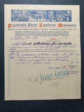 fattura ditta ZANIBONI MANSUETO mobilificio - anno 1928