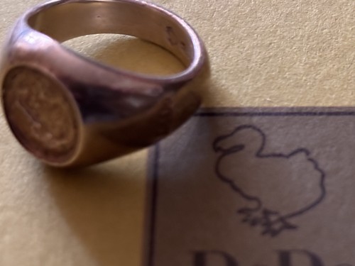 Anello dodo argento sigillo - anello,