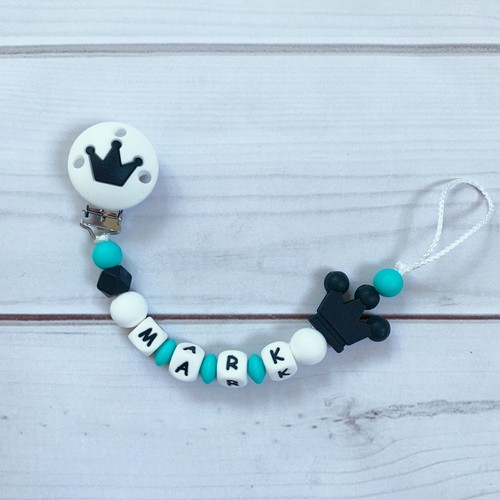 Nuckelkette name turquoise - name,