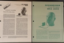 SENNHEISER MKE 2002 Microfono Triassiale Prodotto / Brochure Vendita