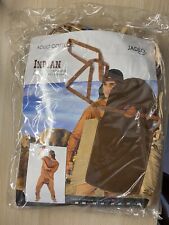 Costume indiano pellerossa da uomo carnevale vestito marrone da adulto Atosa