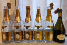 Empty bottles Champagne France