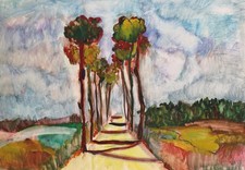 Paesaggio dipinto acquerello