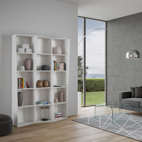 Libreria legno bianco con 3 - in,