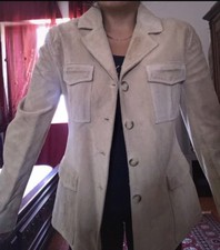 giacca pelle beige