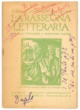 La rassegna letteraria: rivista mensile di arte, scienza, critica e letteratura