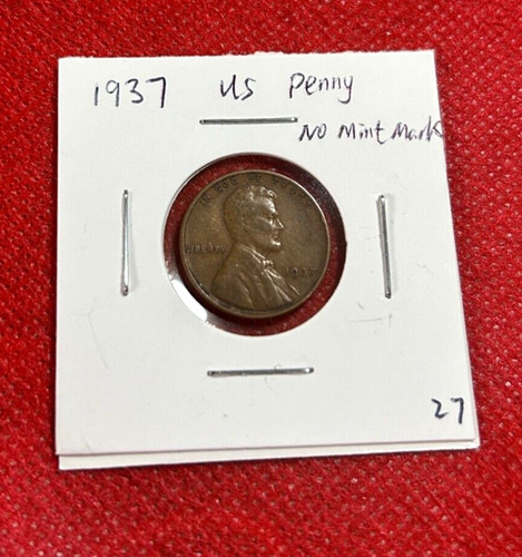 1937 penny coin senza - penny,