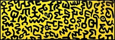 2000ca * Manifesto, Poster Arte 'Keith Haring - Untitled (Giallo e Nero)' Italia