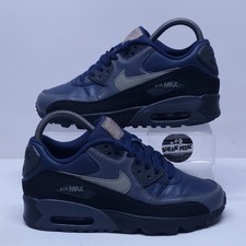 Nike Air Max 90 - Taglia UK 4 - Scarpe da Ginnastica Blu Nero Grigio Giallo Sneakers