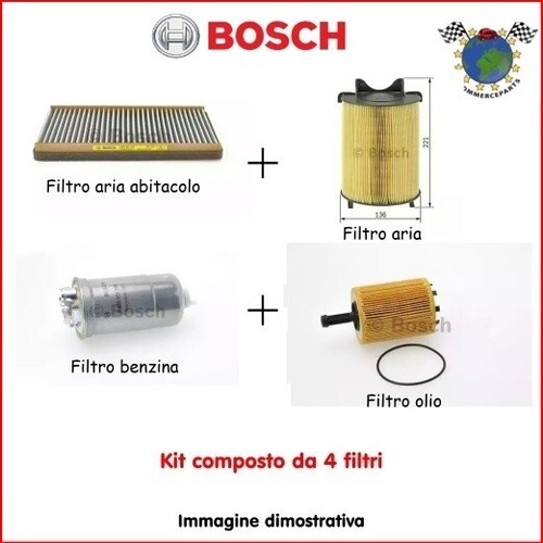 Kit filtri tagliando bosch - filtri,