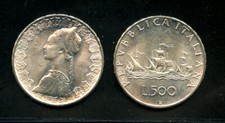 1964 - LOTTO/M21078 - REPUBBLICA - 500 LIRE ARGENTO CARAVELLE