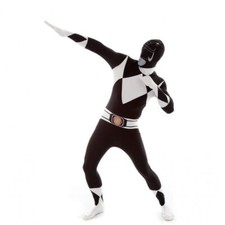 Costume da uomo supereroe adulto nero Power Ranger costume M - XXL