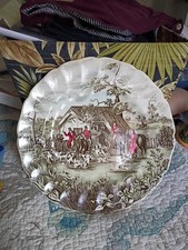 Tally Ho Stirrup Cup Johnson Brothers Inghilterra Caccia Cavalli Piatto da Collezione Vintage