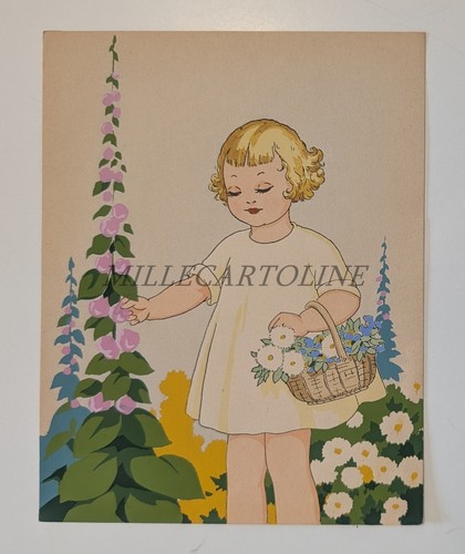 Bambina che raccoglie fiori - bambina,