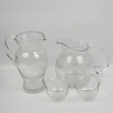 BROCCA CARAFFA ACQUA VINO IN VETRO COPPIA DUE SOPRAMMOBILE MADE IN ITALY RARO