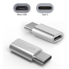 Adattatore da micro USB da femmina a USB 3.1 tipo C maschio argento