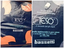 Lenzuola sotto matrimoniale,  con angoli.  cm 170 x 190. Cotone 100 %