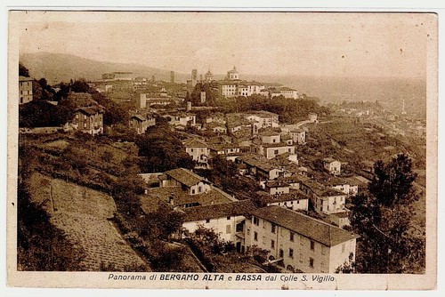 Bergamo alta bassa panorama - e,