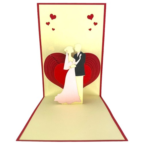 Biglietto nozze pop 3d - nozze,