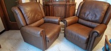 COPPIA POLTRONE  VERA PELLE CHATEAU D'AX ANNI '90