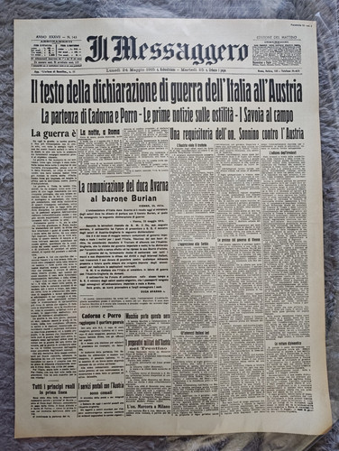 Giornale messaggero maggio - messaggero, 24