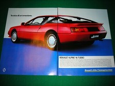 RENAULT ALPINE V6 TURBO 1985 pubblicità/advertising/werbung