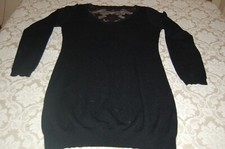 Vestito donna, Nero, Misto lana, Pizzo, Vedi Misure, usato