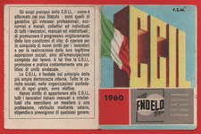 TESSERA SINDACATO ANNO 1960
