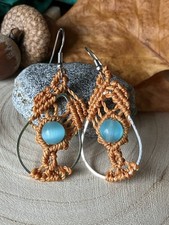 orecchini donna Macrame Pietra Naturale