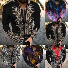 Camicia uomo alla moda stampa