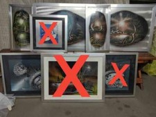 Quadri spray painting su acciaio con cornice