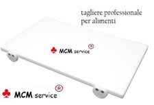 Tagliere Professionale in Polietilene Bianco sp. 2 cm Varie dimensioni