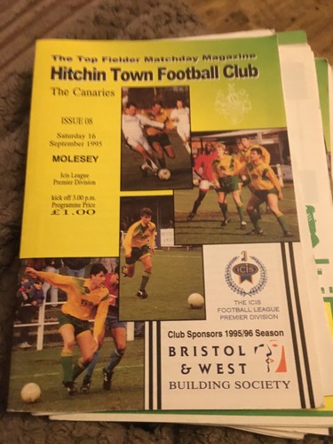 Hitchin town molesey 1995 96 - hitchin, v